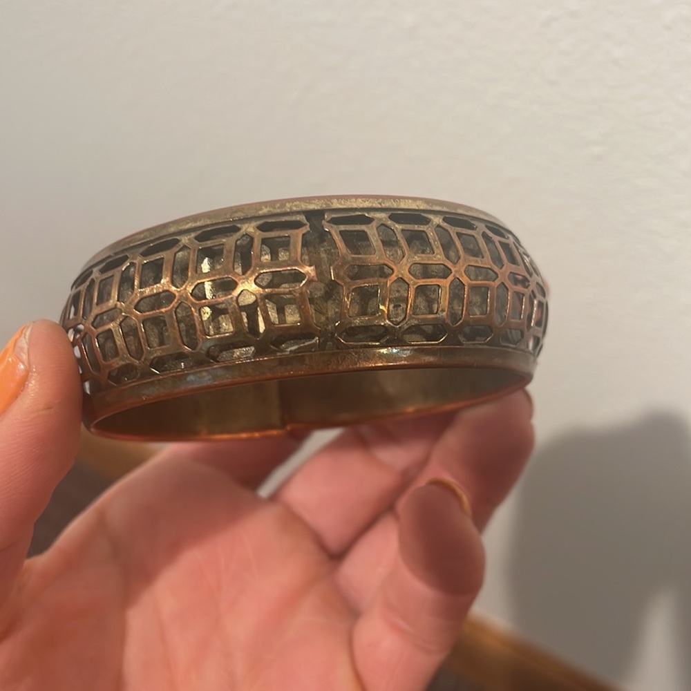Copper metal lattice bracelet - Picture 7 of 10
